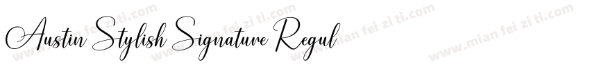 Austin Stylish Signature Regular字体转换